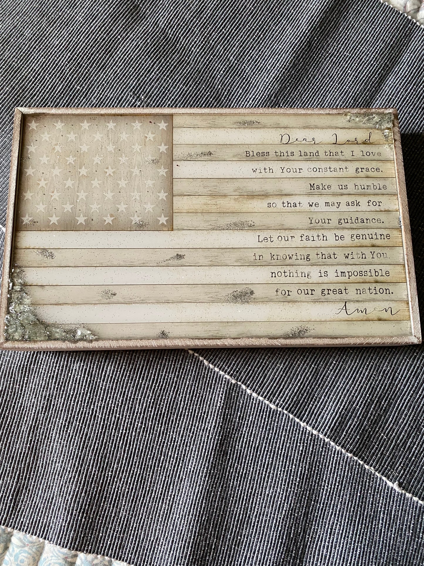 USA Plaque Resin glossed