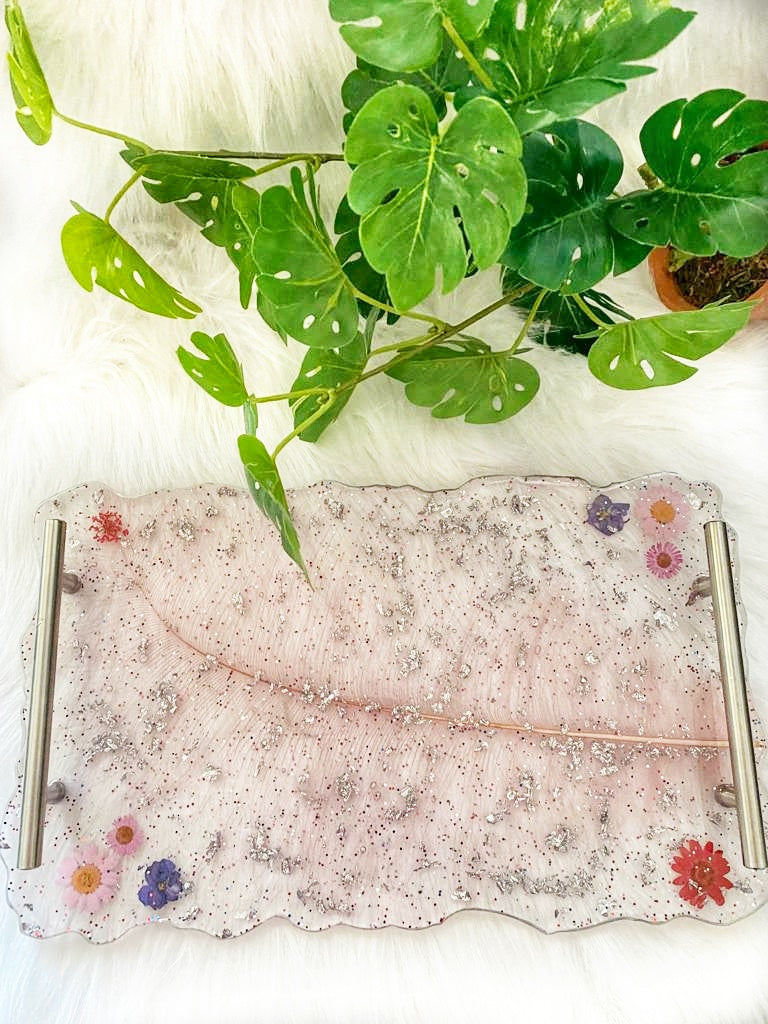 Feather Pink Tray