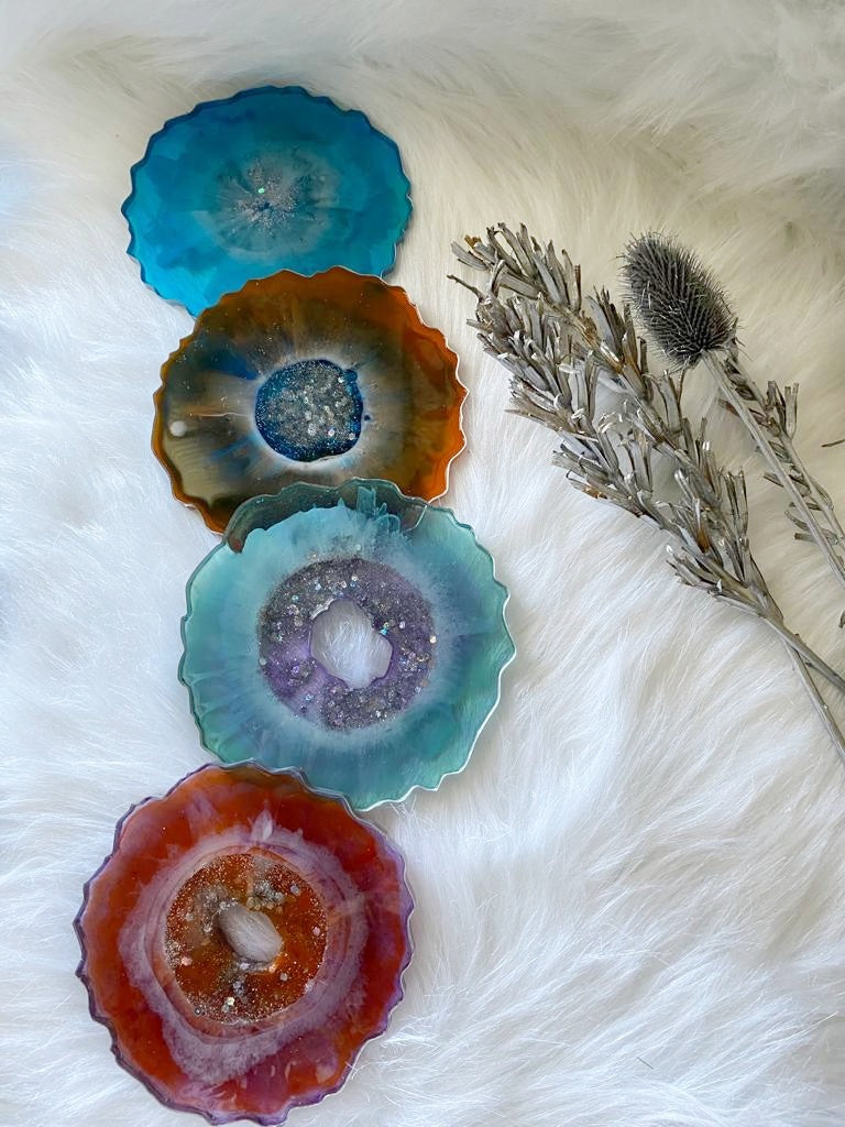 Resin Alcohol Ink Coasters