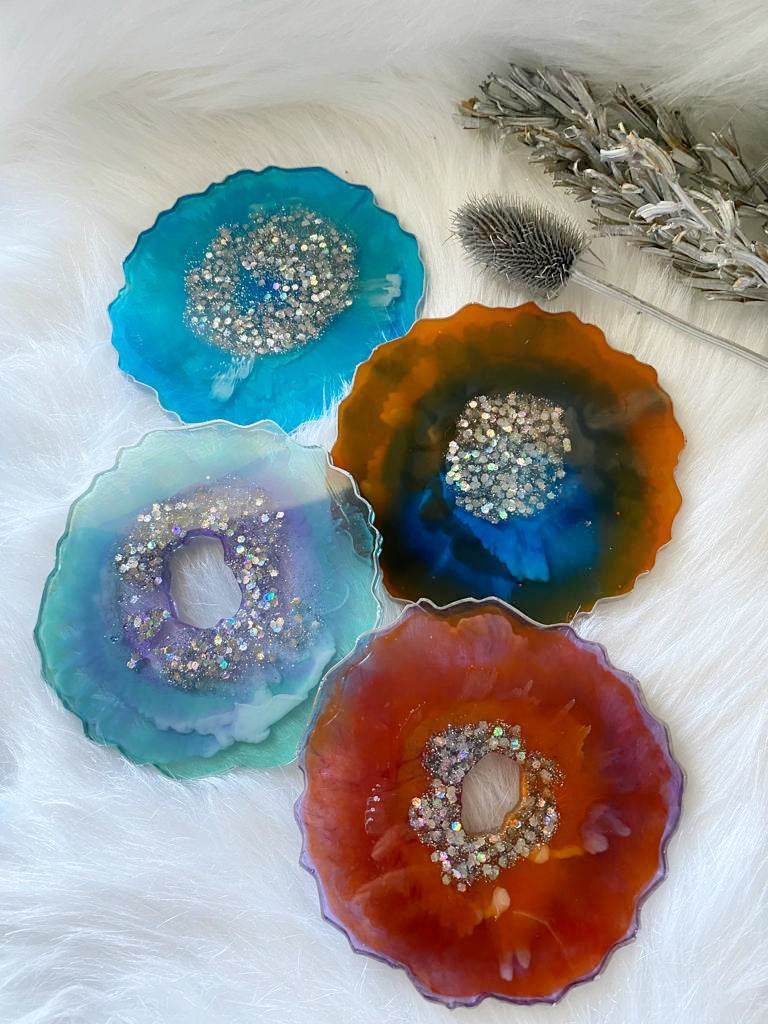 Resin Alcohol Ink Coasters