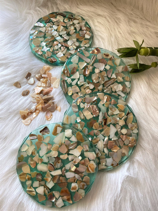 Stone Burst Resin Coasters